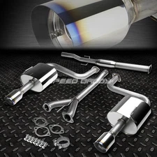 FOR 09-15 MAXIMA V6 DUAL 4" BURNT MUFFLER TIP STAINLESS RACING CATBACK EXHAUST