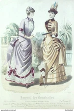 J.Demoiselles 1885 Fashion Engraving # 4522 (Old Fashion Plate)