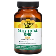 Country Life Daily Total One Iron-Free 60 Vegan Capsules Gluten-Free, GMP