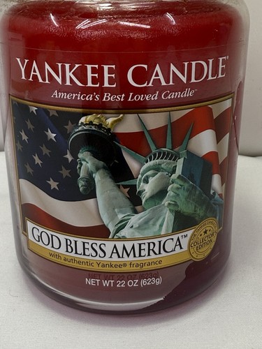 NEW Yankee Candle GOD BLESS AMERICA 22 Oz Large Jar Retired Collector's Ed. - Picture 14 of 15