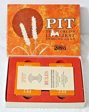 VTG 1964 Parker Brothers Pit Card Game Complete Trading Game w/ Rules & Box
