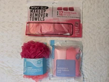 Makeup Remover Cloth 6" X 6" Bliss Shower Sponge Duo Bliss Hair Towel Duo Set