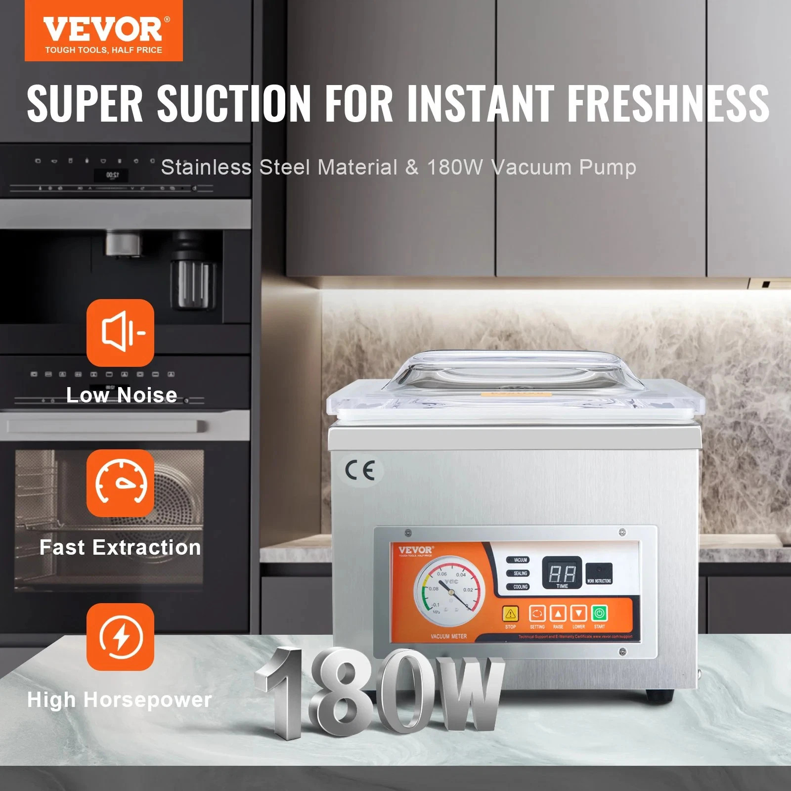 Commercial Chamber Vacuum Sealer Machine 260mm Food Packaging Ships USA
Opens in a new window or tab