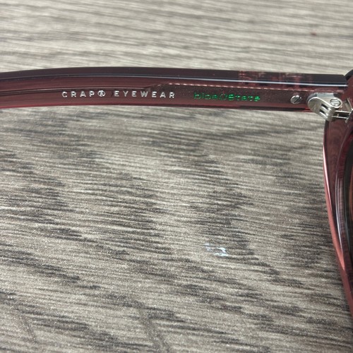 Crap Eyewear The Sweet Leaf Crystal Black Cherry Bio / Amber Sunglasses 51-19 - Picture 8 of 11