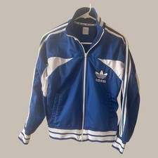Vintage Adidas Trefoil 3 Stripe Track Jacket Asian Size M Zip Up Blue Y2K Japan