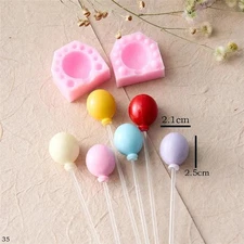 Mini 3D Oval Balloon Silicone Mold DIY Fondant Cake Decorating Tool Chocolate