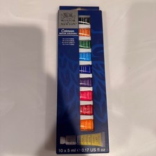 Winsor  Newton Cotman Watercolor Paint Set, 10 Colors, 5ml 0.17-oz Tubes