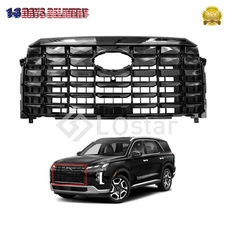 Front Upper Grille Grill Black Fit for 2023-2024 Hyundai Palisade Limited SEL