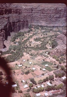 Photograph 35mm Slide July 1986 Helicopter Ride Havasu Arizona Vertical Aerial