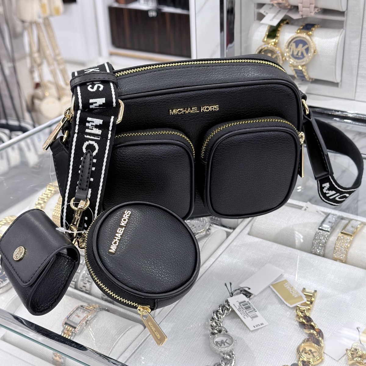 Michael Kors 35S2GTTC6L Women's Crossbody Bag Medium - Black for