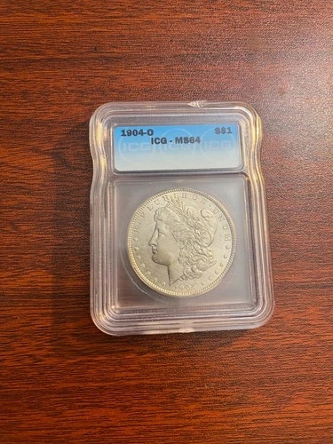1904-O Morgan Silver Dollar ICG MS64 Choice Uncirc Key Date Luster - Lot #34