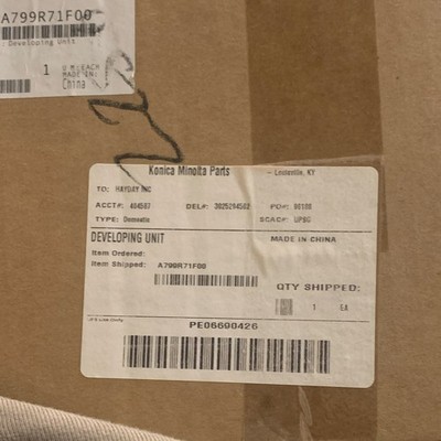 Konica Minolta A799R71F00 (MPN A799R71F00) Developing Unit Copier Part
