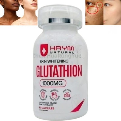 Natural Skin Whitening Suppliment Anti-Darkspot Caps 1000mg, 60ct. [Made in USA]