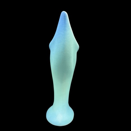 Van Briggle Bird o' Paradise Calla Lily Turquoise Hombre 8.5" Vase Signed Vtg - Picture 7 of 16
