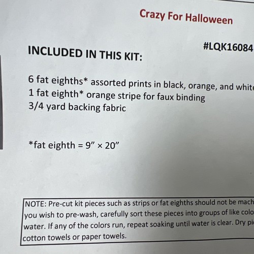 Crazy For Halloween Topper da Tavolo Fons & Porter con Tessuti Kit Trapuntino Tessuto - Foto 8 di 10