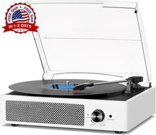 Tocadiscos Bluetooth Tocadiscos para Vinilo con Altavoces, Maleta vintage NEW US