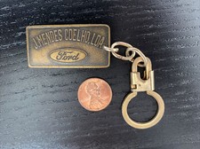 Vintage Ford Dealership Advertising Metal Key Chain Keychain Spain B