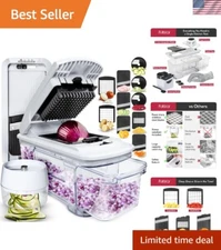 Dishwasher Safe Vegetable Chopper & Spiralizer Set - Perfect for Healthy Meals