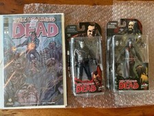 NEW Lot 3 Mcfarlane Toys Walking Dead Comic Figures # 1 Negan Jesus B&W Bloody