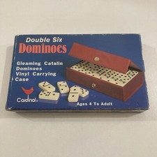 Vintage 1993 Cardinal Premier Edition Double Six Jumbo Dominoes Full Set No 510