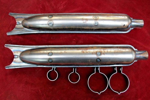 Échappement Silencieux Echappement Peashooter & Pinces Brut non Peint k750 Dnepr - Photo 4/4