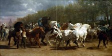 The Horse Fair by R. Bonheur Kitchen Wall Backsplash Tile Mural Marble Ceramic