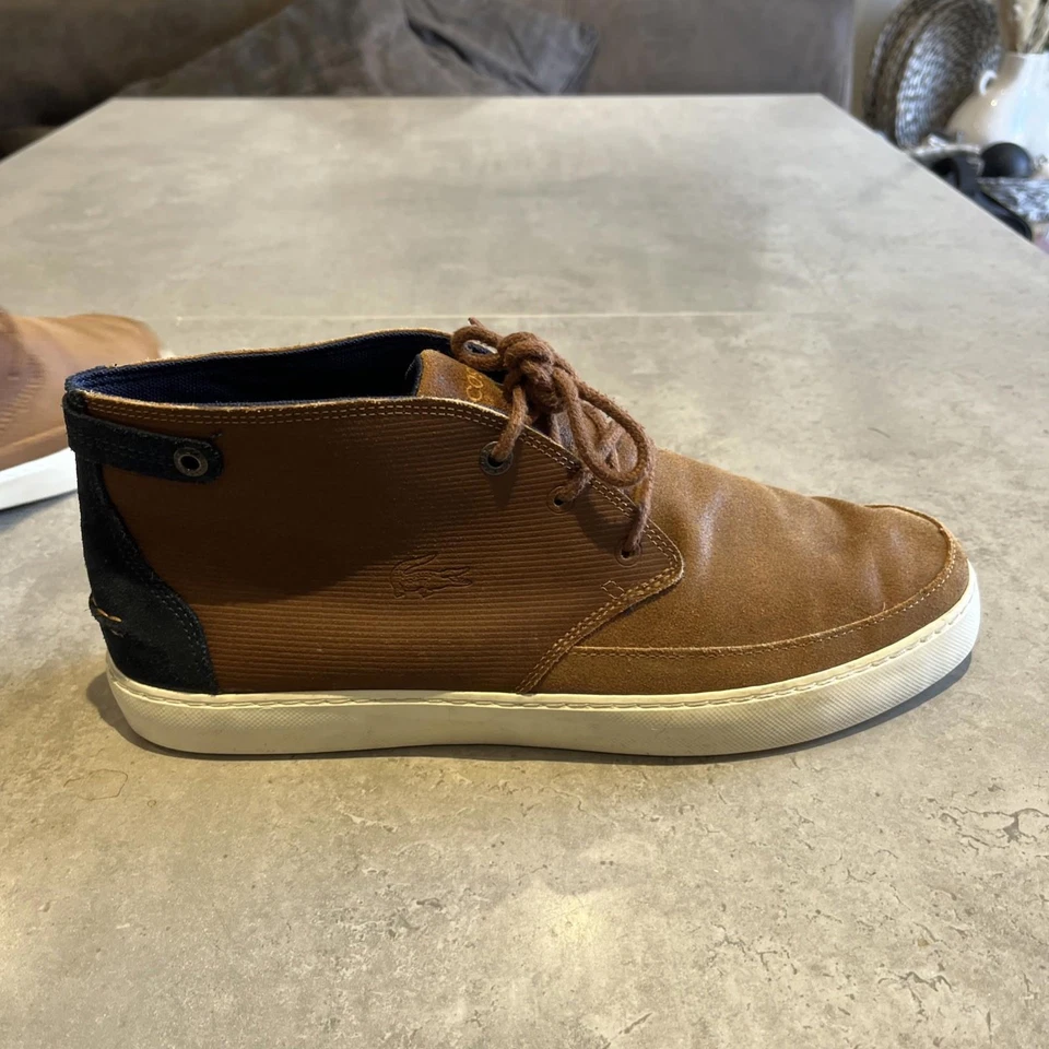 Botas al tobillo/desierto de gamuza Lacoste Clavel para hombre tostadas/marrones talla UK10 Foto 4 de 4