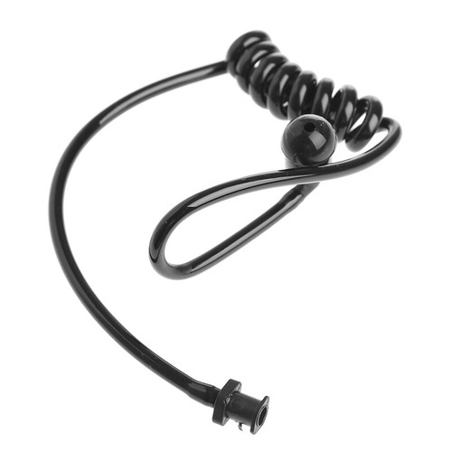 Black Replacement Coil Acoustic Air Tube Earplug For Radio Earpiece Headset - Zdjęcie 7 z 7