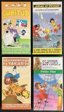 Lot de 4 VHS Cubitus Johan et Pirlouit Yakari Shell 2000 + Peter Pan Atlas 1994