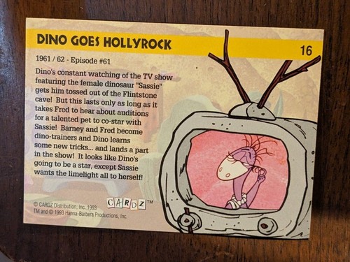 The Flintstones Hanna Barbera Trading Cards 1993 Cardz #s 01-100 NMT-MNT - Picture 6 of 188