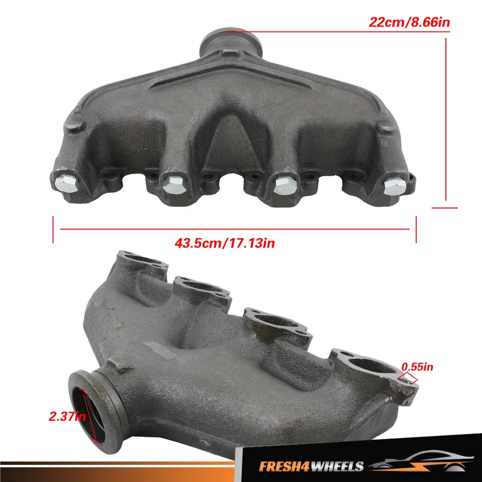 Colector de escape izquierdo o derecho para Ford C600 C700 F600 F700 serie L resistente Foto 3 de 4