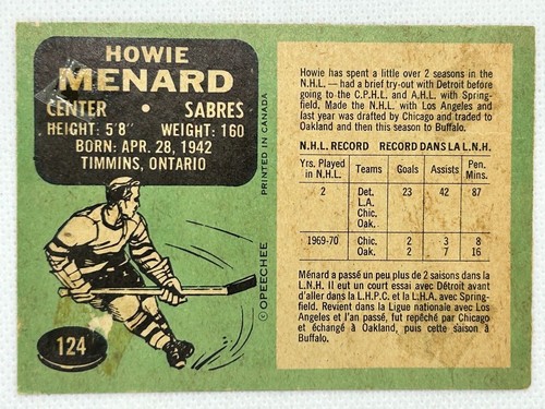 AUTOGRAPHED 1970-71 O-PEE-CHEE HOCKEY CARDS YOU SELECT - Picture 161 of 320