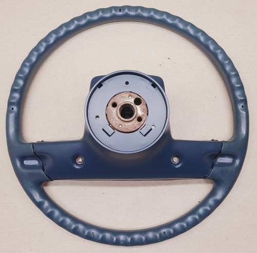83-89 Olds Cutlass Factory Original Blue Steering Wheel 2-Spoke 84 85 86 87 88 - Picture 8 of 24