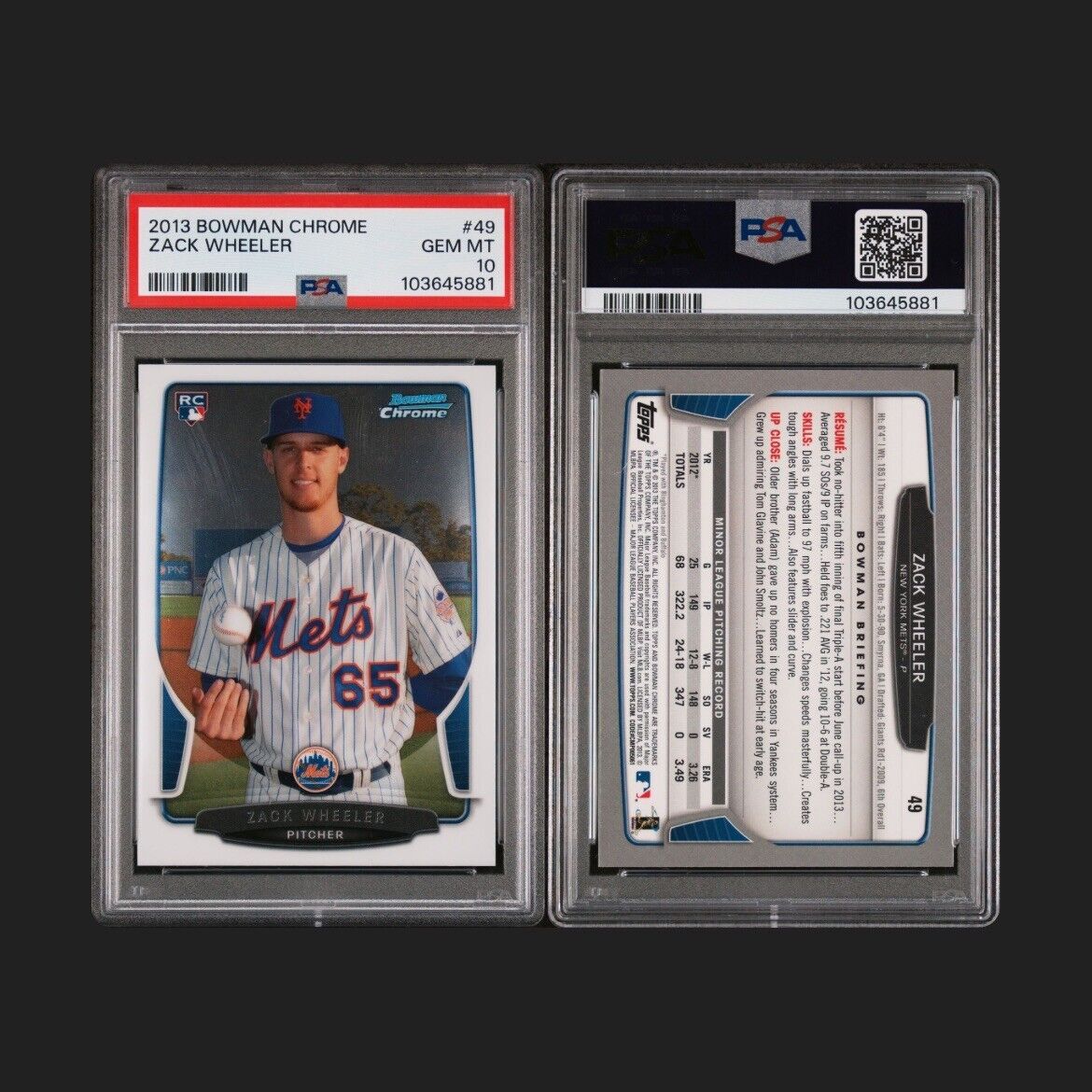 2013 Bowman Chrome - Zack Wheeler #49 (RC) for sale online 2013 Bowman Chrome - Zack Wheeler #49 (RC) for sale online