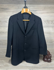 Emporio Armani  Men's Wool Black Blazer Suit Jacket Size 44R Made in Italy