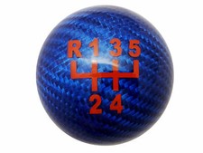 Blau Kohlefaser Schaltknauf 5 Gang Schaltung f&uuml;r Audi TT 1998 - 2006 C1