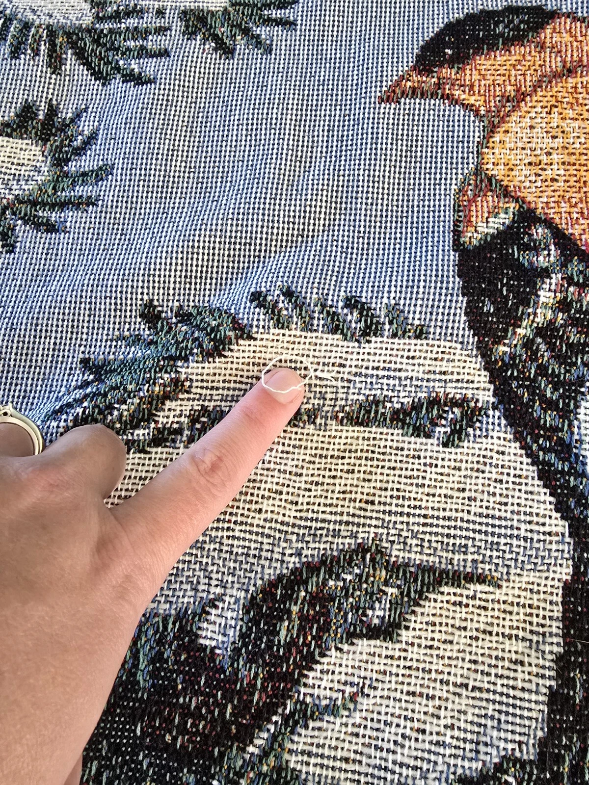 Christmas Cardinal Winter  Woven Tapestry Throw Blanket Mohawk