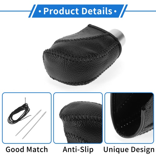 1 Set Car Gear Shift Knob Cover for Volkswagen Golf 2015-2019 Pebbled Black - Picture 5 of 6