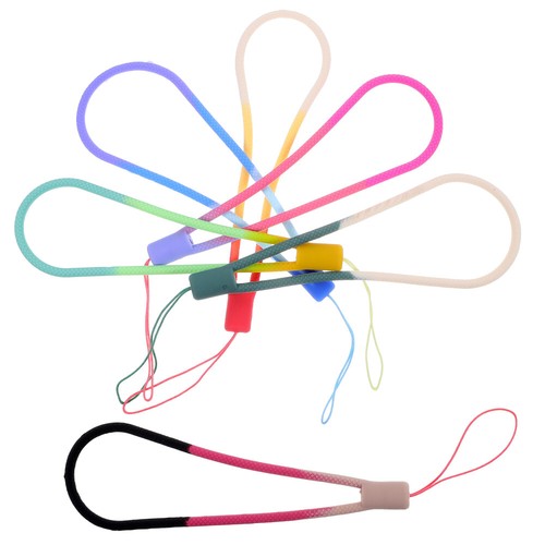 6 Pcs Braided Silicone Lanyard Wrist for Keys Wristlet Keychains - Zdjęcie 10 z 12