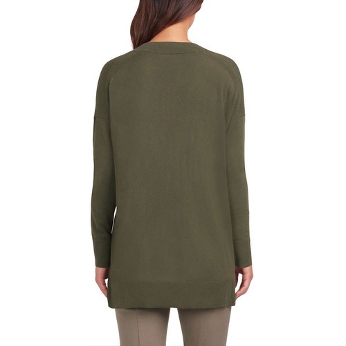 Matty M Ladies V-Neck Sweater Green (Olive) 2XL / XXL - Picture 2 of 2