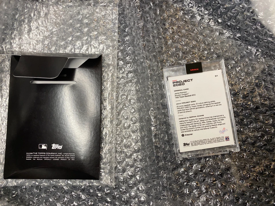 JACKIE ROBINSON TOPPS PROJECT 2020 #31-1952 Topps #312 RC-Sophia Chang - Image 2 of 2