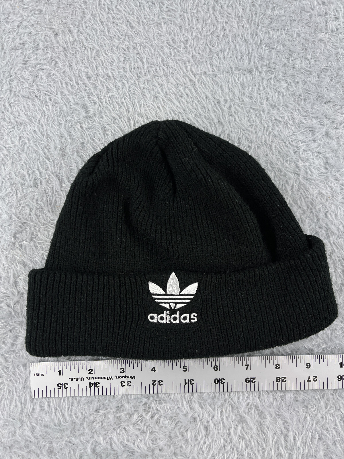 Adidas Beanie Toque Adult One Size Black Knit 100% Acrylic Winter Snow Ski