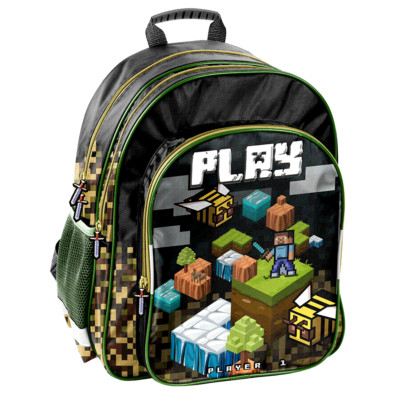 Game Pixel Minecraft SCHULRUCKSACK RUCKSACK Tasche Schulranzen Schultasche neu
