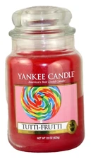 Yankee Candle TUTTI FRUTTI  Fruity 22 oz 1 wick Candle RARE RETIRED SCENT