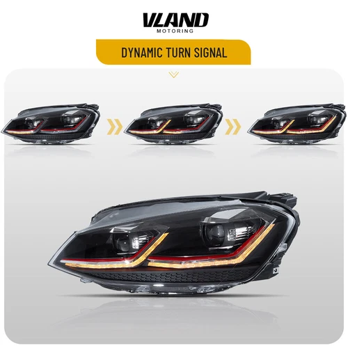 Paar Scheinwerfer Red Line Paar LED Für Volkswagen VW GOLF MK7.5 2017-2020 - Bild 6 von 16