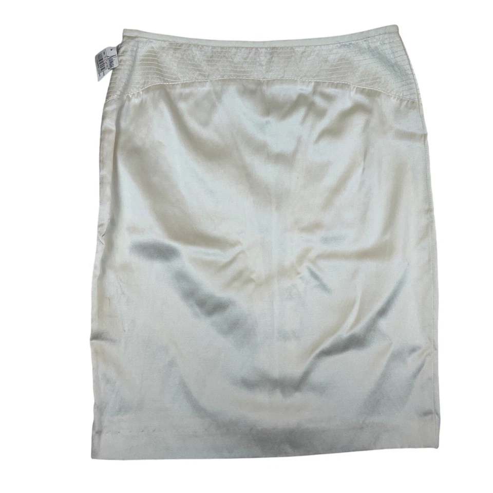 Falda para mujer Catherine Malandrino marfil con diseño acolchado talla 4 - Nueva Foto 2 de 4