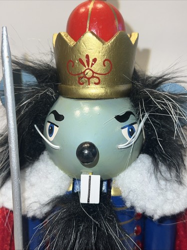 Santa's Workshop 14" Mouse King Nutcracker, RED - Picture 5 of 11