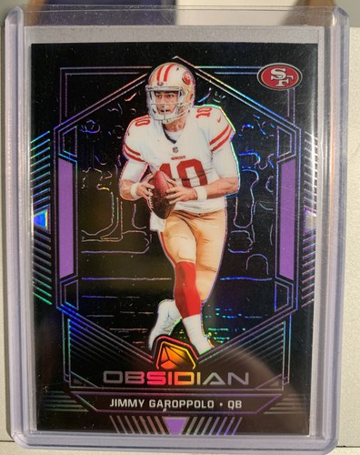 2019 Panini Obsidian Football Electric Etch Purple Jimmy Garoppolo #91