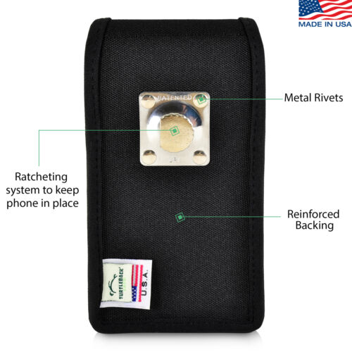 Fondina da cintura iPhone 11 Pro, XS e X verticale nera nylon clip girevole - Foto 3 di 12