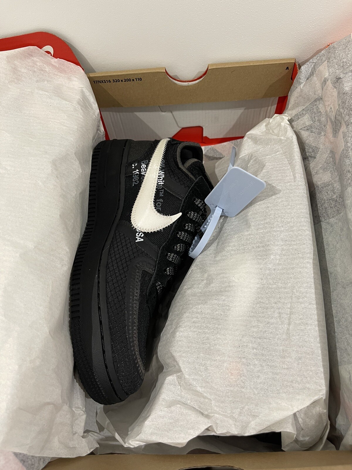 OFF WHITE X NIKE Taglia UK 5 5 Nike Air Force 1 basse x BIANCO SPORCO nere 2018